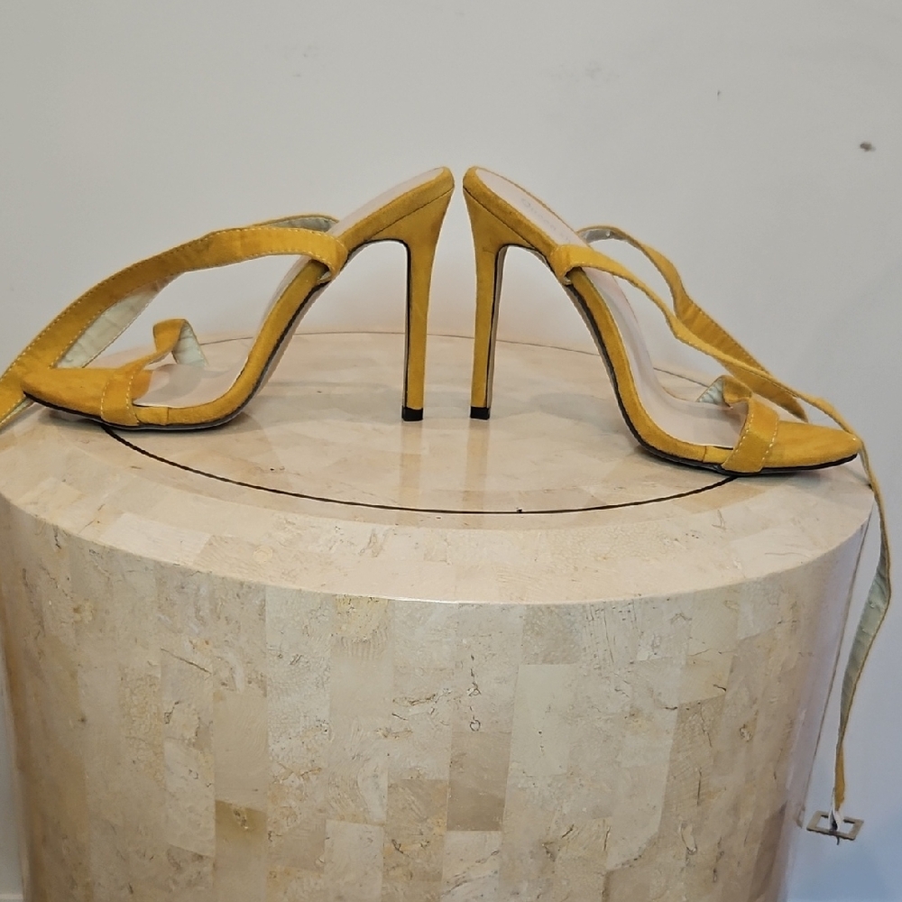 Elegant Yellow Strappy Heels